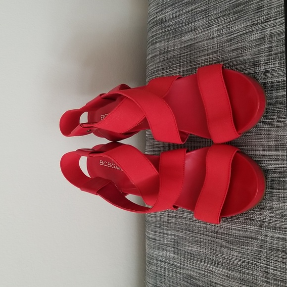 BCBG strappy heels wedges sandals - Picture 3 of 8